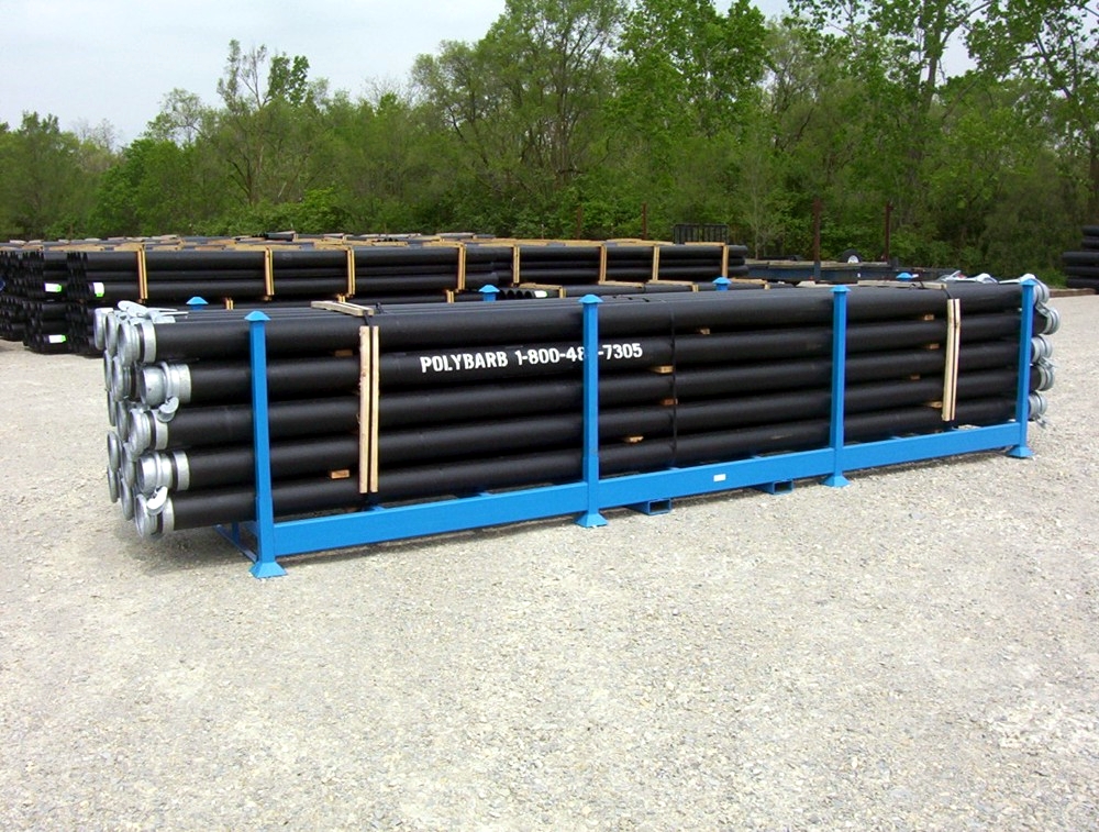 Outdoor pipe storage racks