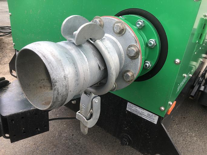 Flanged fitting on green pump